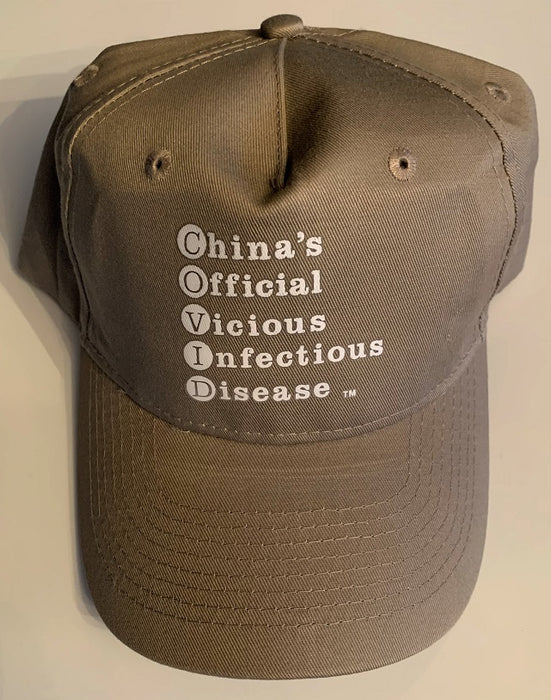 Cap with Visor China's Official Vicious Infectious Disease.