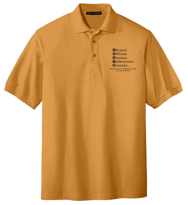 Polo Shirt - MEN - Ext Text OFFICIAL LF Logo - BLACK