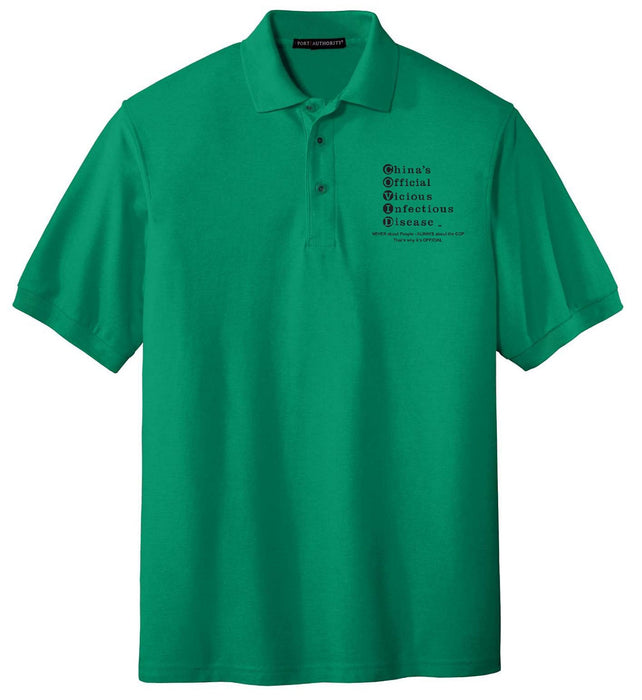 Polo Shirt - MEN - Ext Text OFFICIAL LF Logo - BLACK