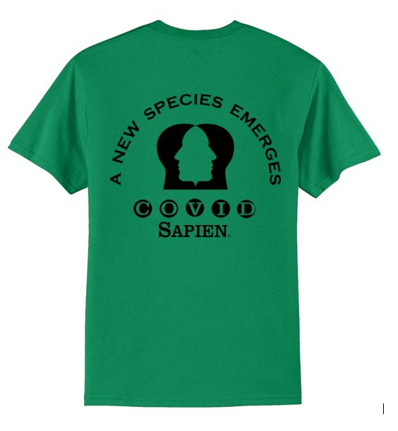 T-Shirt, UNISEX. New Species logo FULL size on back. BLACK or WHITE lettering