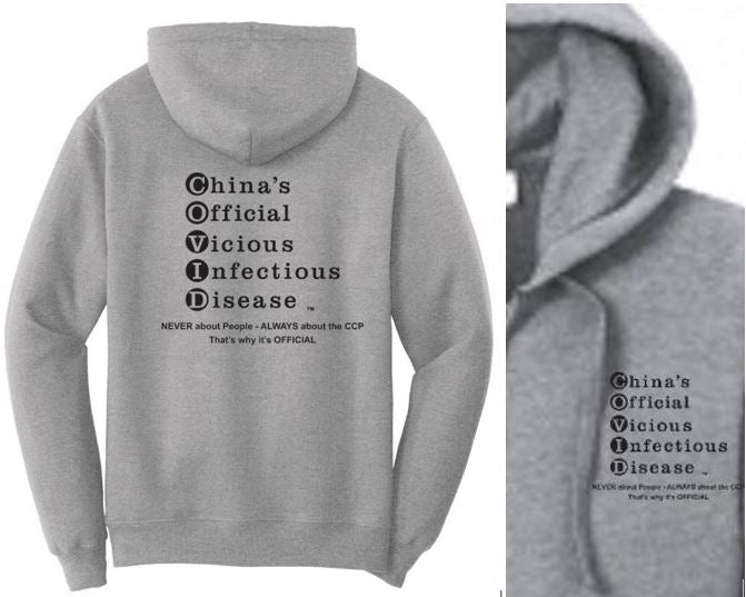 Sweatshirt Hooded, NO-Zipper, UNISEX. BLK or WHT lettering