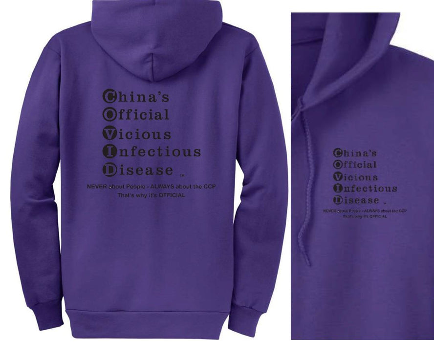 Sweatshirt Hooded, NO-Zipper, UNISEX. BLK or WHT lettering