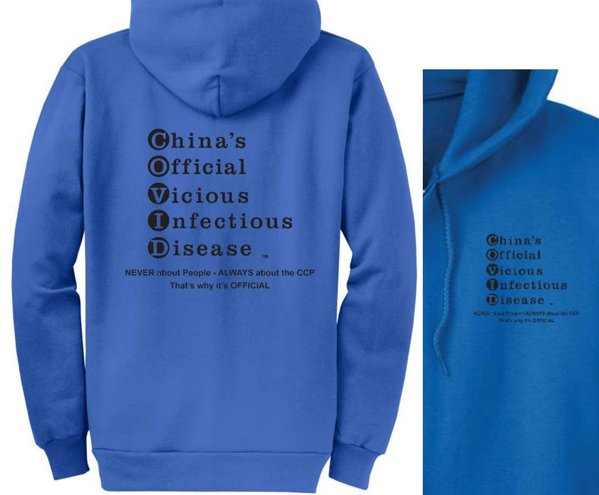 Sweatshirt Hooded, NO-Zipper, UNISEX. BLK or WHT lettering