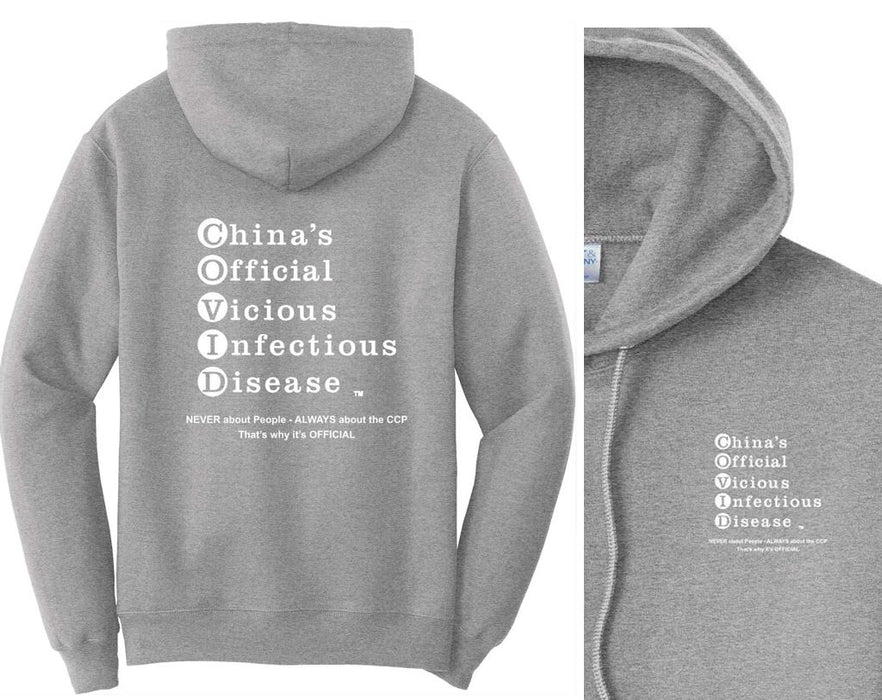 Sweatshirt Hooded, NO-Zipper, UNISEX. BLK or WHT lettering