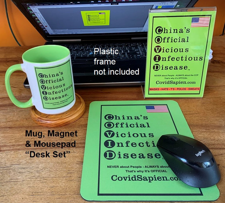 For that perfect 'hard to find' gift. The Desk Set: Mug, Mousepad, and 'picture' Magnet in matching color