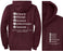 Sweatshirt Hooded, NO-Zipper, UNISEX. BLK or WHT lettering